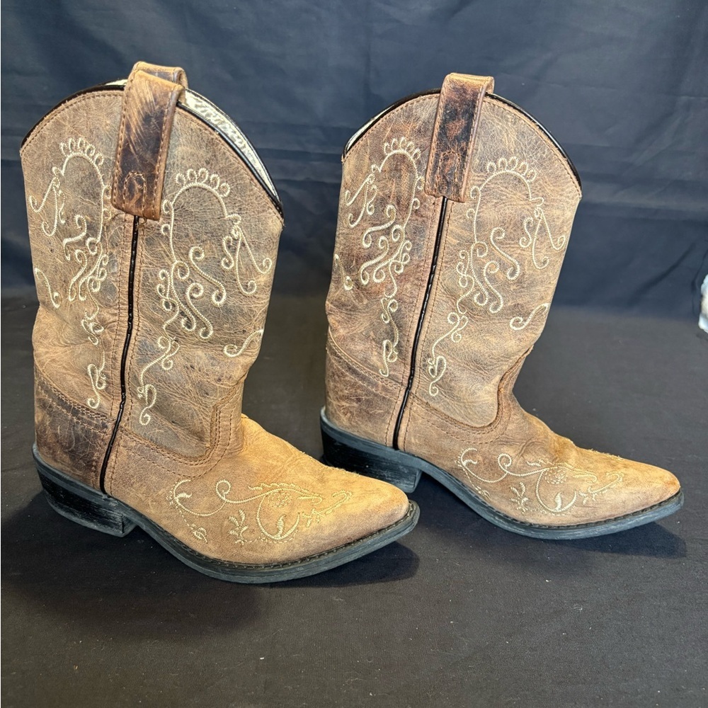 Smoky Mountain Jolene 12.5D Brown Embroidered Girl’s Western Cowboy Boots 3754C